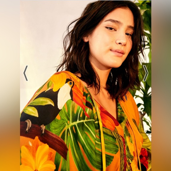 NWOT Anthropologie Farm Rio Tropical Desire Midi Dress - Picture 3 of 16